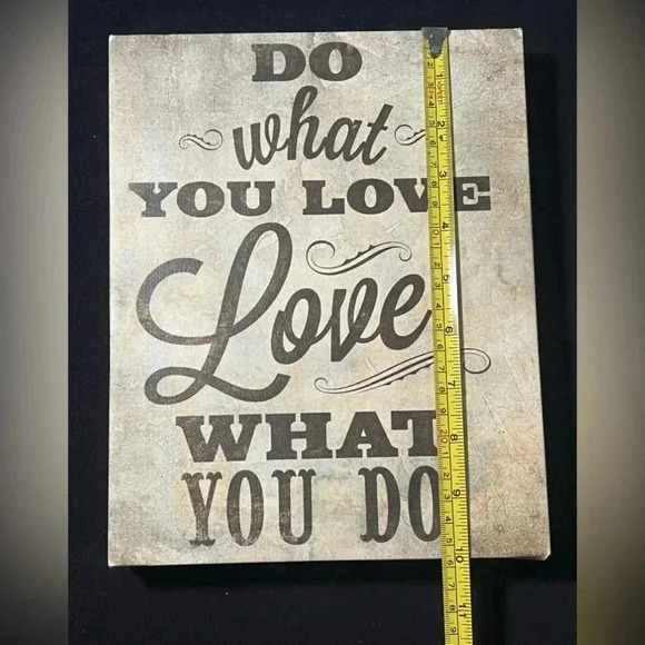 Wall art “Do What You Love” canvas (?) wrap EUC - Picture 2 of 5